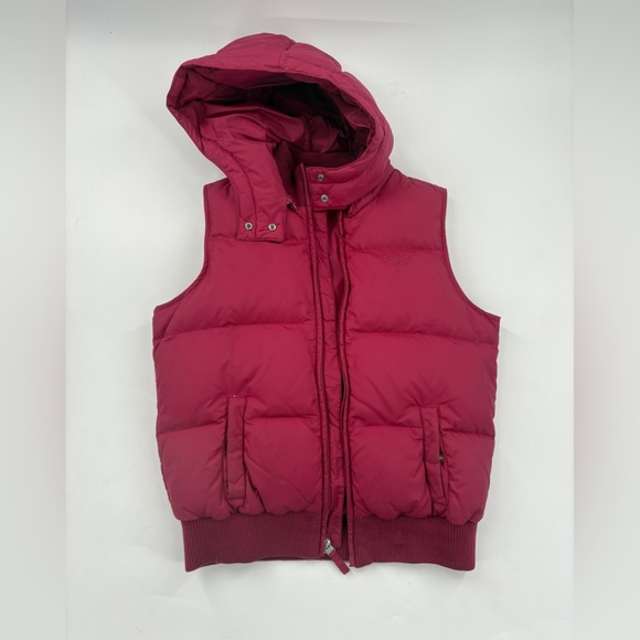 Tommy Hilfiger Burgundy Puffer Vest -16 - Picture 1 of 4